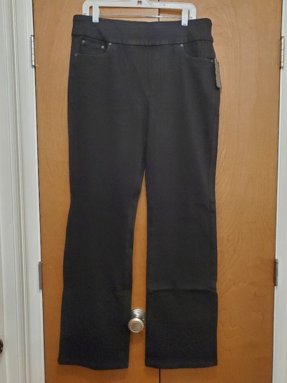 NWT Coldwater Creek Black Pull-On Jeans 16 Tall